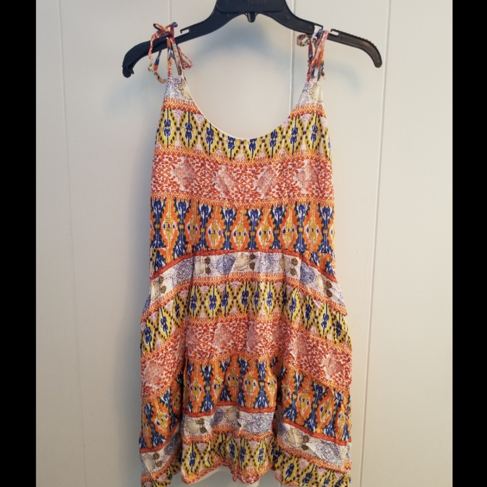 Multicolored Summer Dress with Pockets